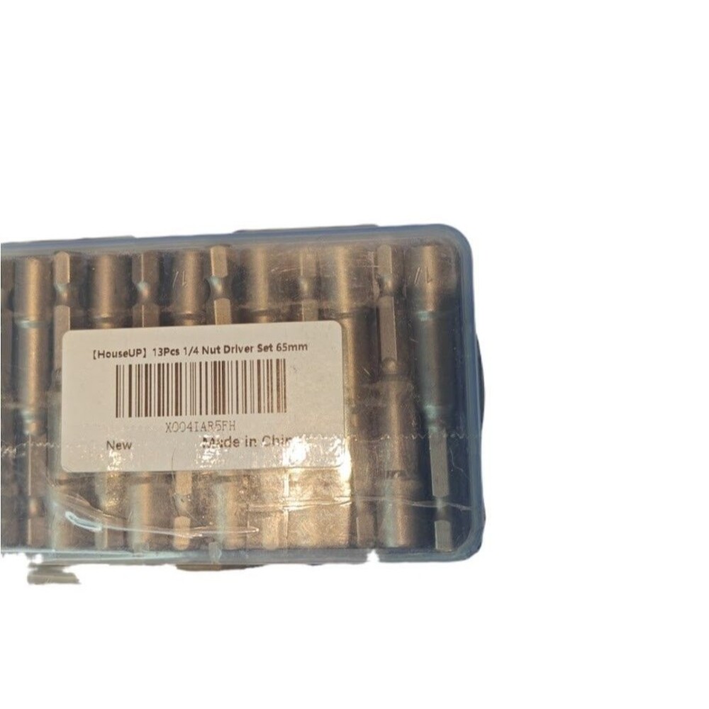 HOUSEUP 13 Pc 1 4in Nut Driver Set 65mm Magnetic Hex Shank Impact Drill NEW